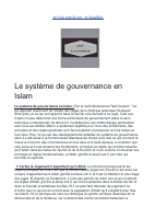 Le système de gouvernance en Islam.pdf